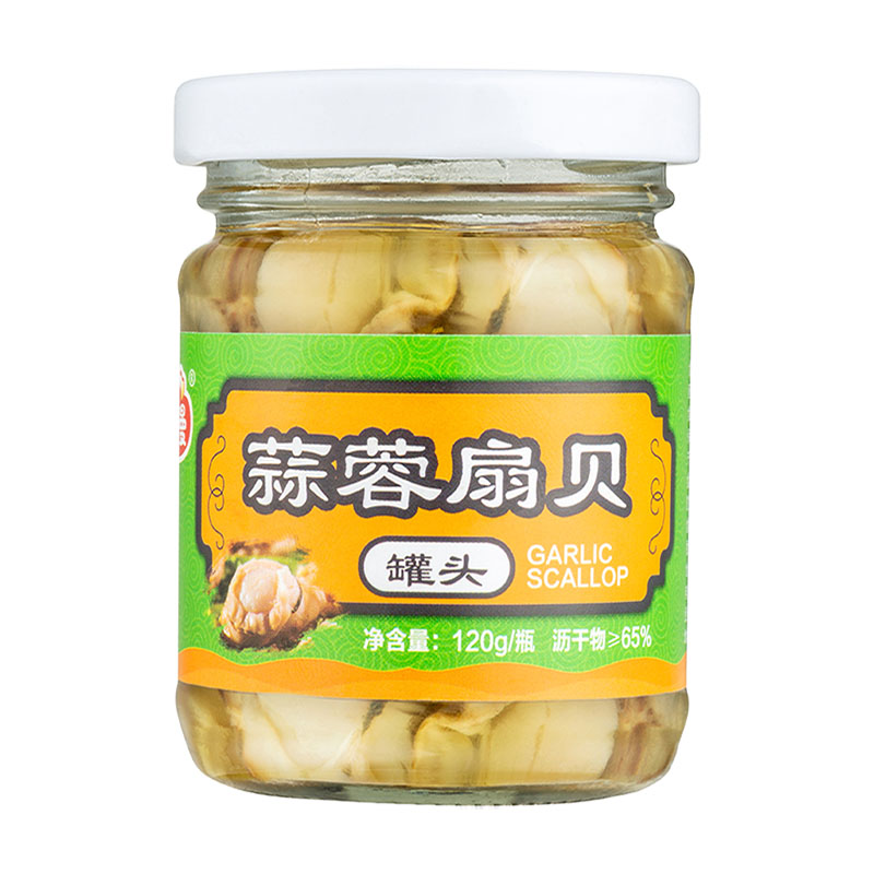 冠曼蒜蓉香辣麻辣扇贝罐头即食蒜香水产海鲜佐餐下饭菜 120g-图3