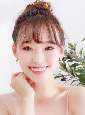 日本原创设计风面具脸谱扇子耳夹