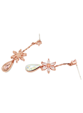 日本手作风花瓣水滴吊坠耳饰品