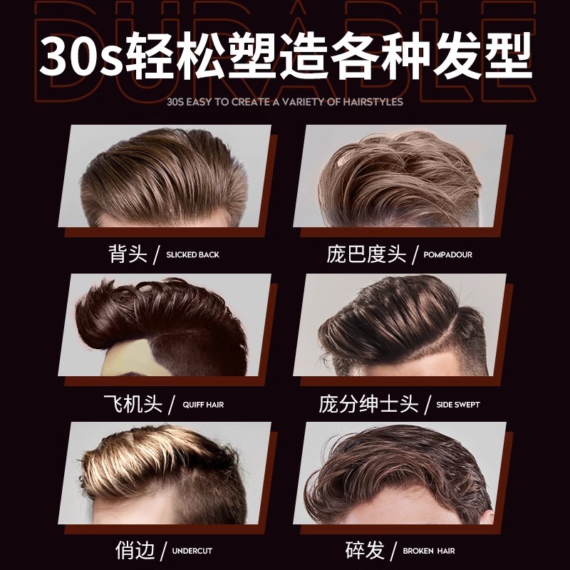 啫喱膏男士定型造型背油头发蜡发泥清香发胶喷雾造型水膏发油 - 图2
