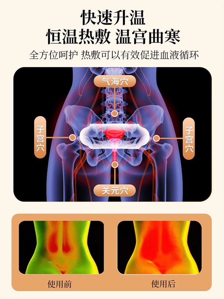 广州白云山暖宝宝贴女生用自发热暧身宫寒益母草热敷宫暖艾草暖贴 - 图2