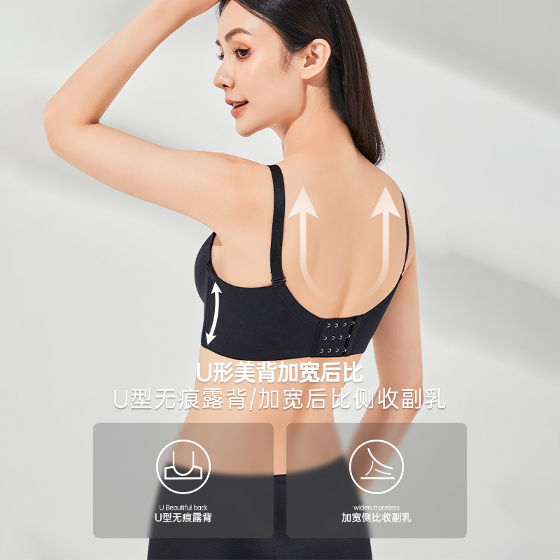 林夕梦思念内衣性感女小胸聚拢型文胸无痕显大无钢圈收副乳防下垂