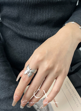 女生S925纯银名媛风轻奢质感戒指