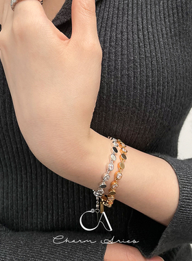 女生S925银轻奢欧美个性手链