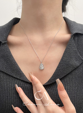 S925纯银锁骨链女生新中式项链