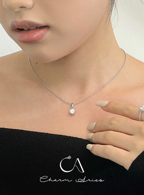 四爪六爪项链纯银镀金女钻石