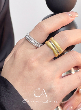 情侣S925纯银奢华钻戒戒指