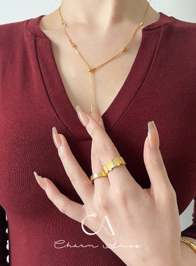女生S925银简约轻奢高级戒指