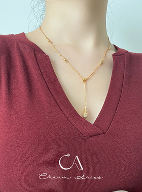 S925银锁骨链女生轻奢高级项链