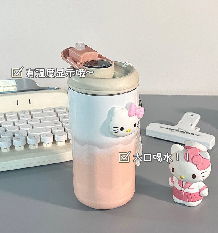 哈喽hellokitty保温杯凯蒂猫水杯美式不锈钢便携水杯可乐随手杯 - 图3