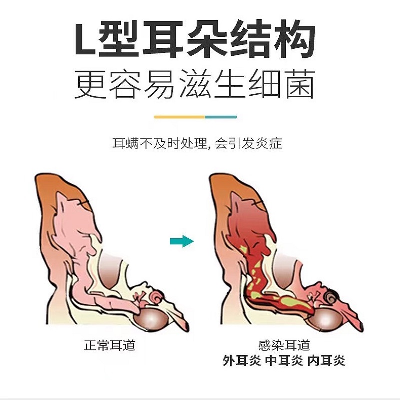 耳可舒复方咪康唑滴耳液犬猫耳臭中耳炎耳螨流脓水马拉色菌球菌-图2