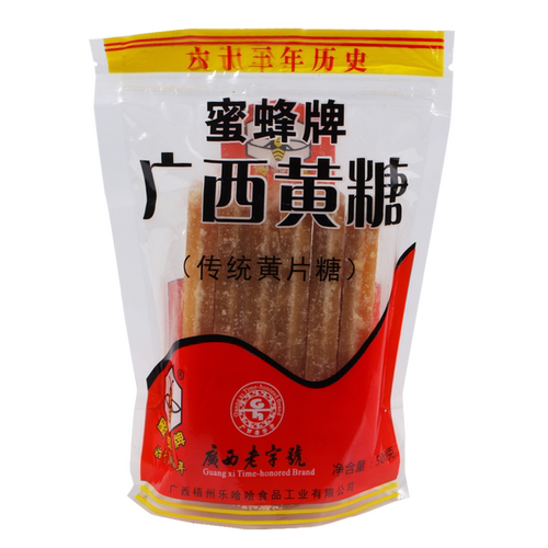 【广西老字号】蜜蜂牌广西冰片糖500g木薯糖水用黄片糖甘蔗黄糖块 - 图3