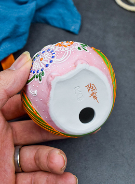 九谷烧日本陶瓷情侣玄关装饰摆件