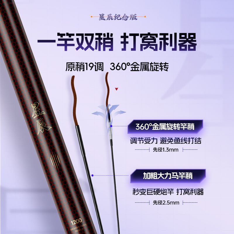 领路人传统钓长杆超轻超硬13米鱼竿10手竿11打窝竿12钓竿星辰炮杆