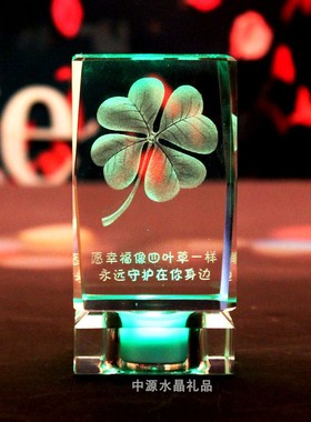 水晶礼品桌面摆件生日礼物玫瑰花