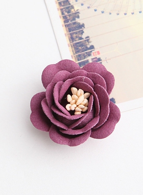 diy韩版立体花朵复古布艺发饰