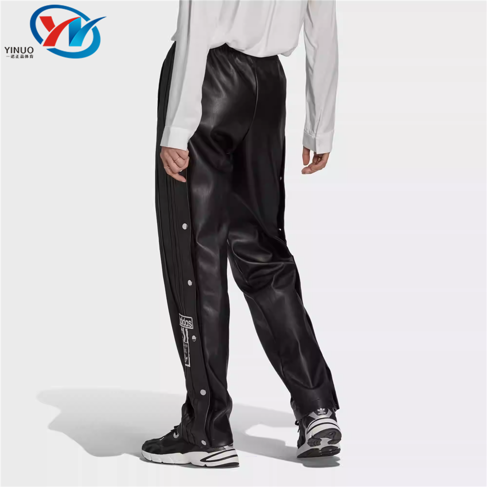 Adidas/阿迪达斯 三叶草 女子经典侧排扣休闲皮裤运动长裤 II6099,淘宝优惠券,粉丝福利购,淘宝优惠卷