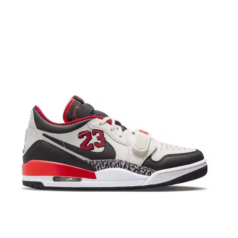 Air Jordan Legacy 312 Low黑白红男子复古篮球鞋 FJ7221-101-图3