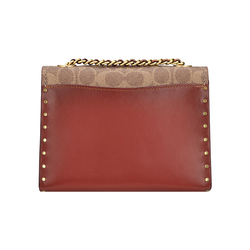 coach /蔻驰专柜款女士拼色单肩包 云奢汇女士包袋