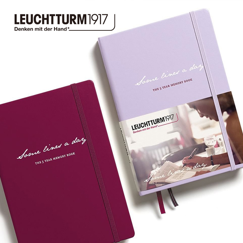 LEUCHTTURM1917德国灯塔五年时光笔记本网红手账本成长记录日记本留存回忆手册办公商务[可以刻名字定制]-图3