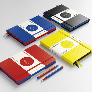 LEUCHTTURM1917德国灯塔1917包豪斯A5笔记本 bauhaus圆珠笔记事本笔环 商务办公设计师点格手账【可印名字】