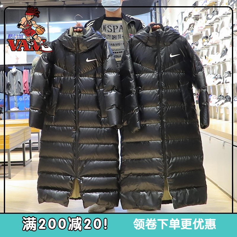 Nike耐克羽绒服女2020冬新款长款运动连帽保暖外套CU5821-010-638