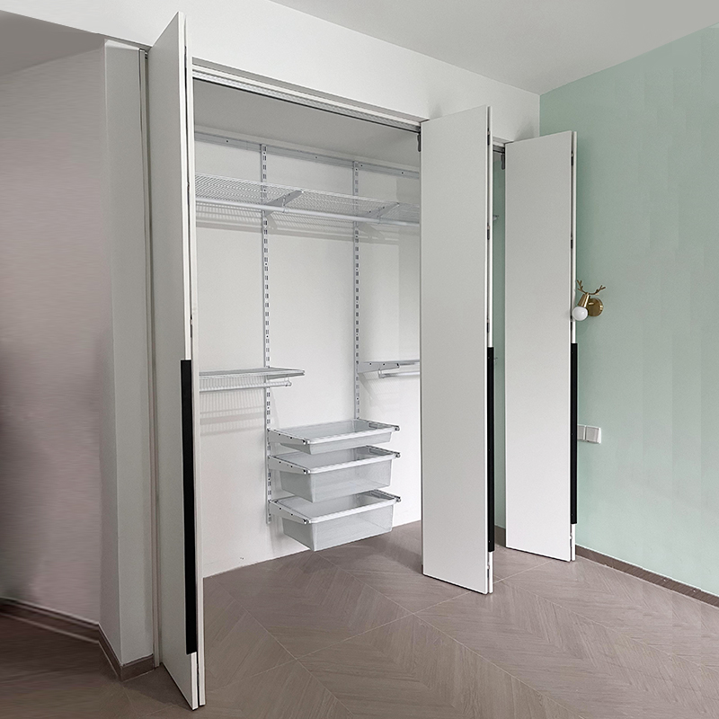 美达斯定制金属框架衣柜步入式衣帽间架子组装砌墙钢架结构置物架 - 图3