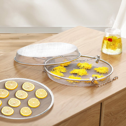 日本进口不锈钢双层沥水篮蔬菜果干鱼干海鲜干货沥水网晾晒篮 - 图0