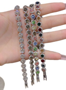 锆石圆形时尚简约手链韩系女式轻奢感手饰