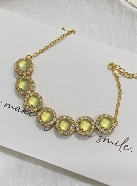 简约轻奢百搭锆石可调节女款手链