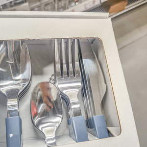 IKEA宜家 通迈拉金属餐具组合不锈钢西餐刀叉勺套装家用餐厅耐用