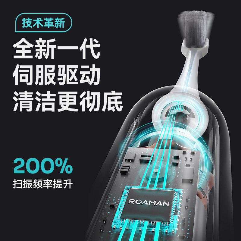 罗曼电动牙刷扫振一体成人全自动情侣套装结婚新婚生日母亲节礼物