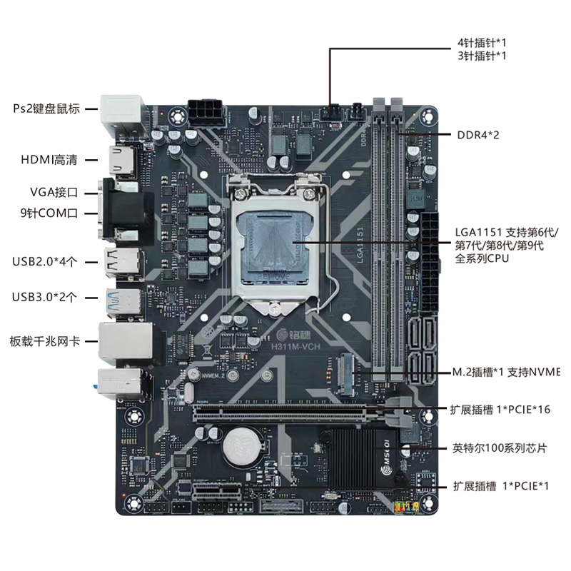 intel G3900 I3 6100 7100 I5 6500 7500 1151CPU全新H311主板 - 图1