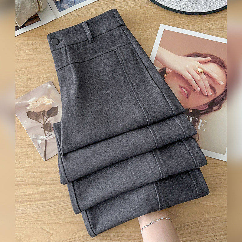 拉夏贝尔高级感西装阔腿裤女春季2026新款今年流行高腰休闲直筒裤,淘宝优惠券,粉丝福利购,淘宝优惠卷