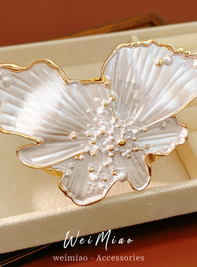 金属风夸张滴油花朵开口手镯个性小众时尚手链轻奢高级感手饰批发