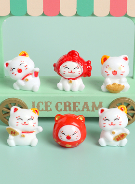 立体可爱招财猫树脂桌面摆件装饰