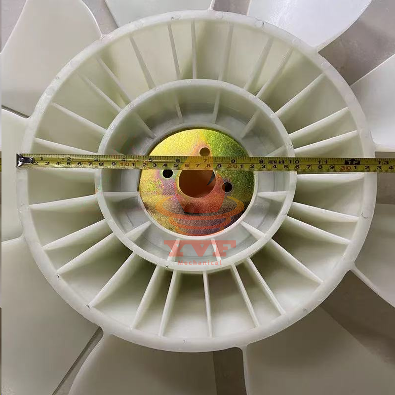 卡特E320C风扇叶 S6K发动机风叶不带中冷9叶散热风扇叶挖掘机配件 - 图2