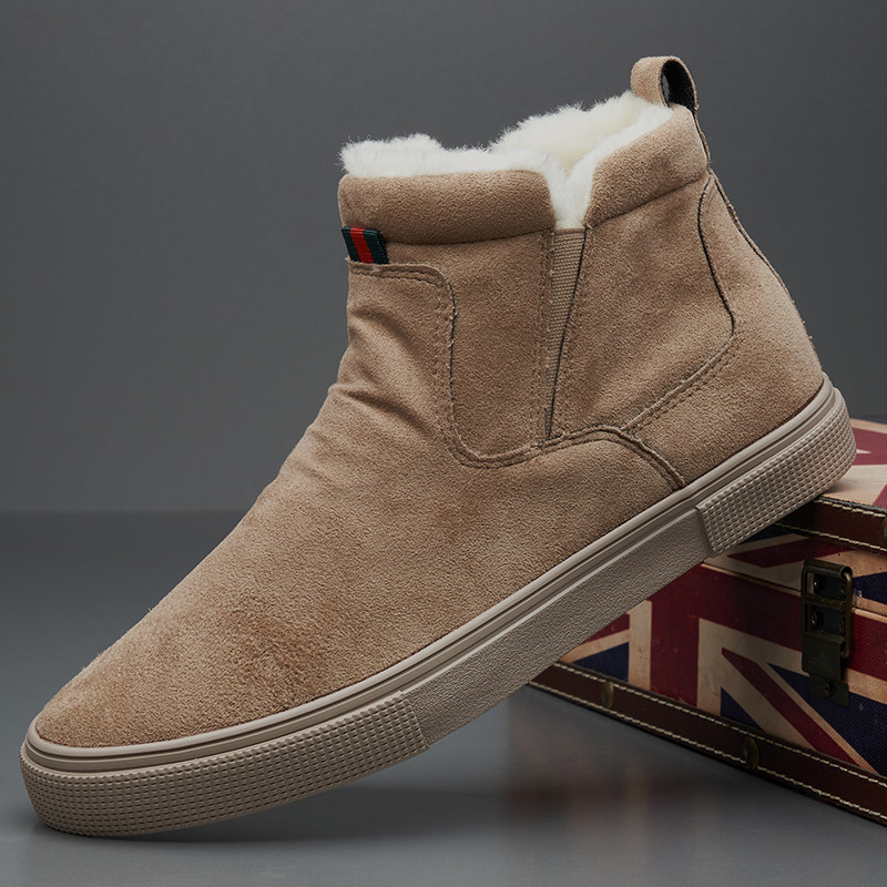 宝达冬季新款男鞋加绒保暖魔术贴棉鞋高帮鞋男百搭青年雪地靴潮鞋,淘宝优惠券,粉丝福利购,淘宝优惠卷