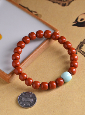 天然南红玛瑙配饰手串