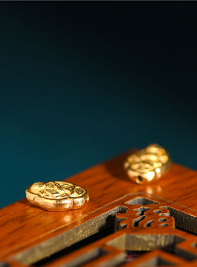 手工錾刻古法黄金吉祥娃娃隔珠