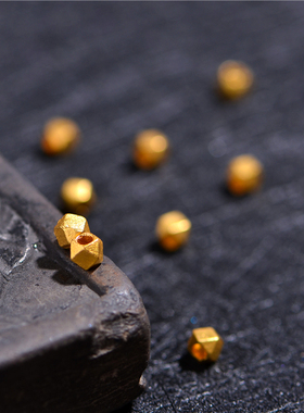 足金配件转运珠路路通古法黄金