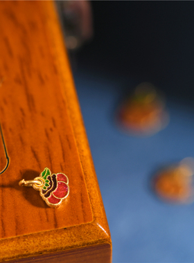 足金珐琅烧蓝南瓜宫廷造办