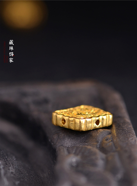 足金手工錾刻古法金喜上枝头