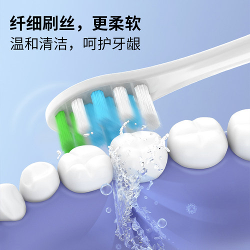美弘适配舒客舒克电动牙刷头G33/G34/V3/T3/T2/G1/小浪花替换头 - 图1