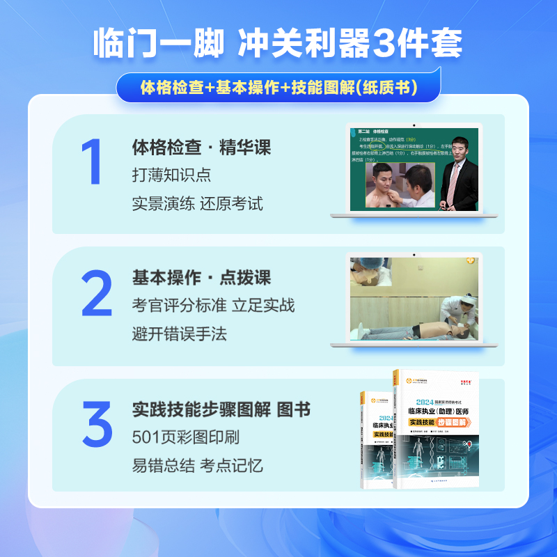 临床执业医师助理医师实践技能实操课2024实践技能图解纸质书-图0