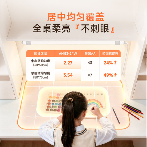 孩视宝台灯护眼学习专用儿童书桌磁吸壁挂床头阅读酷毙灯宿舍新款 - 图2