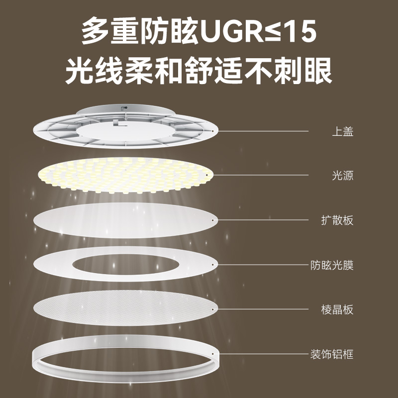 孩视宝儿童房吸顶灯全光谱led护眼灯主卧室客厅台灯学习灯ah33e-t - 图2