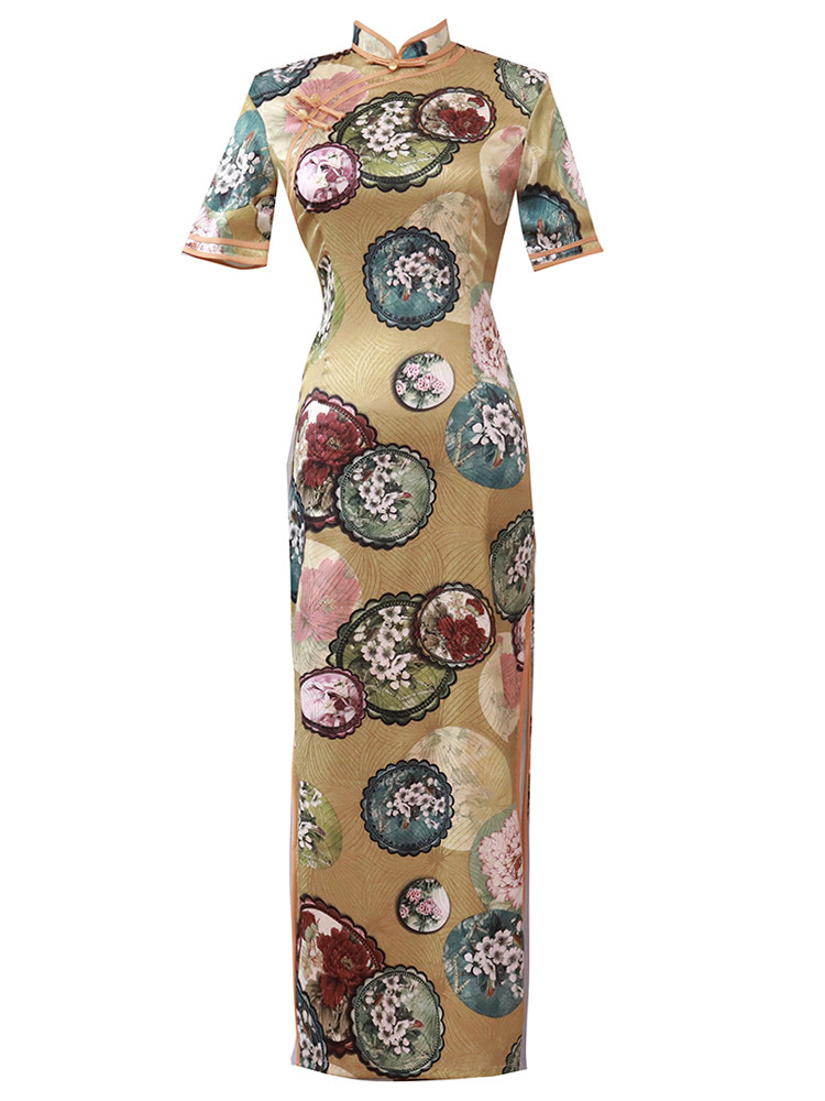 改良旗袍女年轻款少女复古连衣裙 阑桂羽旗袍