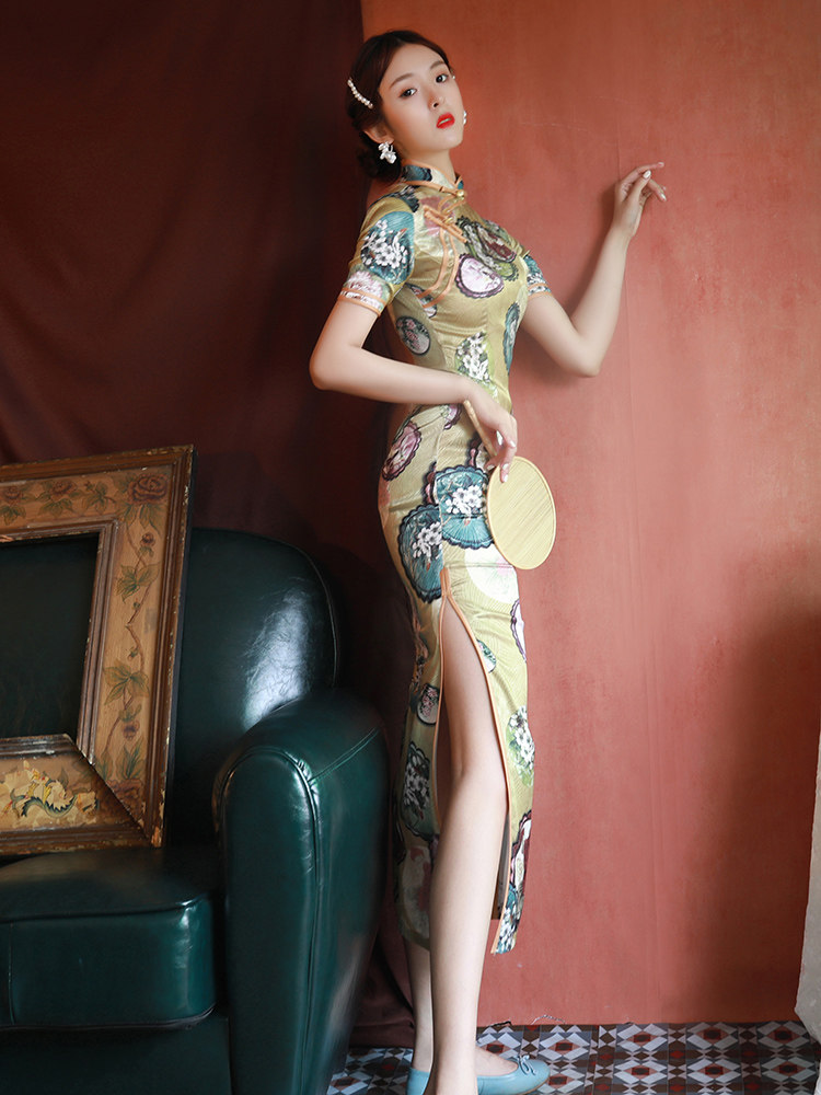 改良旗袍女年轻款少女复古连衣裙 阑桂羽旗袍