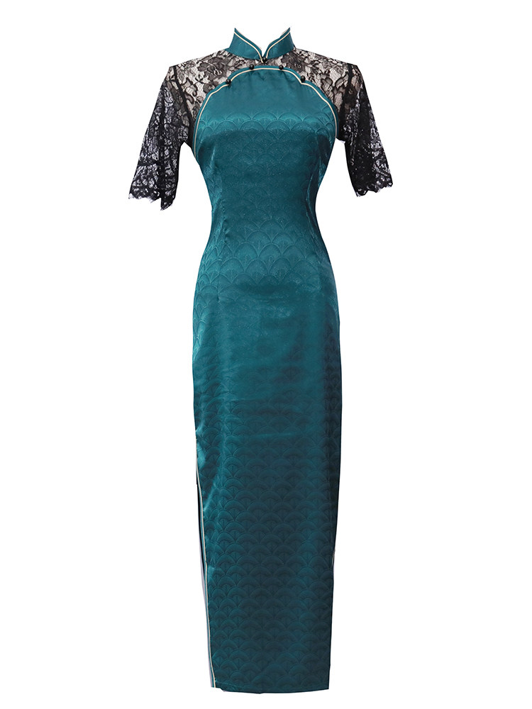 复古旗袍2020新款气质优雅连衣裙 阑桂羽旗袍